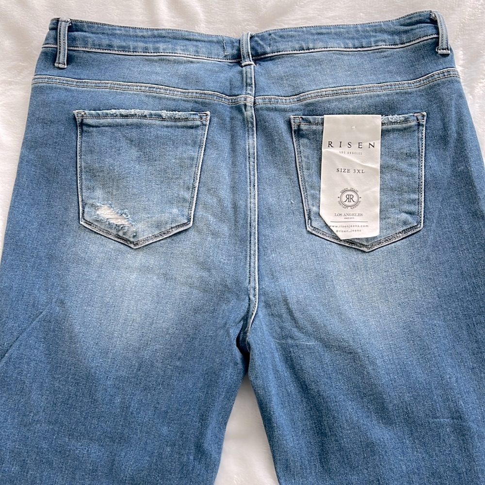 Risen Jeans Destressed High Rise Size 2x/3x - Picture 6 of 6